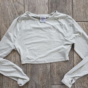 Gymshark Women's Green Crop Top  Extra Small XS Workout Running